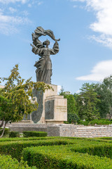Independence Monument in  Iasi, Romania. Independence Monument Iasi on a sunny summer day with blue sky. Iasi historic monument