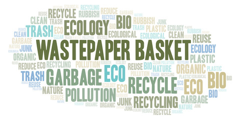 Wastepaper Basket word cloud.