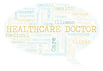 Healthcare Doctor word cloud.