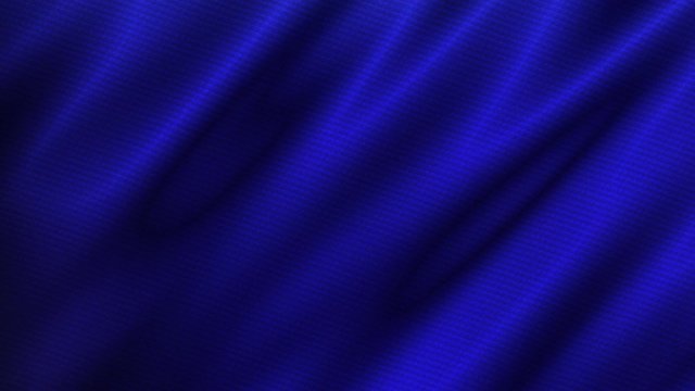 Blue fabric wavy cloth. Fashion material, silk design. Detailed drapery, luxury cloth concept.  Animation of a waving abstract background.