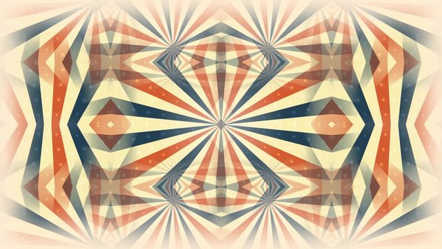 Abstract Circus Hypnotic Kaleidoscope Spiral Background/ 4k animation of a vintage and retro circus hypnotic red kaleidoscopic spiral background rotating