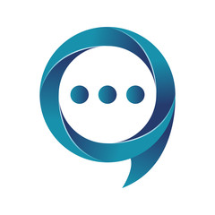 abstract colorful chat dialouge logo