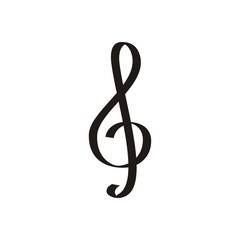 Illustration modern key note music sound logo vector design