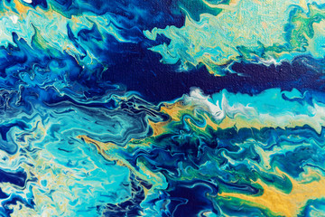 Multicolored texture fluid art