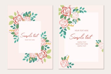 botanical card template. Invitation cards