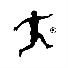 Fototapeta na wymiar Modern silhouette people playing football sport logo vector design illustration