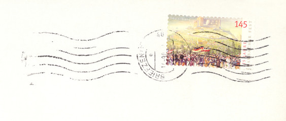 Briefmarke stamp Deutschland Germany Volk people 175 Jahre Hambacher Fest 145 gestempelt used...