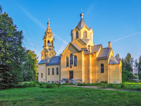 Church of the Origin of the Honest Trees of the Life-giving Cross of the Lord. Lisino Corpus. Tosno district. Leningrad region. Russia