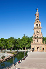 Naklejka premium Square of Spain. Neo-Moorish style city ensemble. Seville