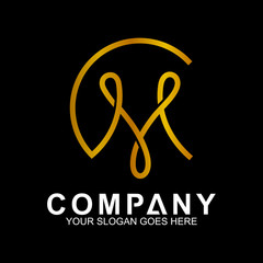 CM/MC Logo,Vector Logo Letter C And Letter M In Unity,Letter Combination Business Logo Template