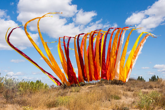 Oriflammes au vent