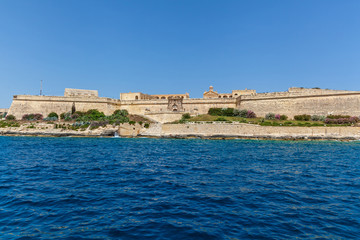 View of Fort Saint Elmo on sunny day in Malta