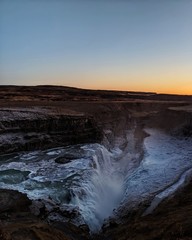 Sunset at Gulfoss