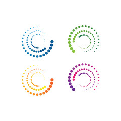 halftone circle dots vector illustration design