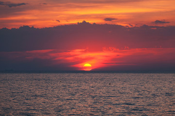 Fototapeta premium Beautiful cloudscape over the sea