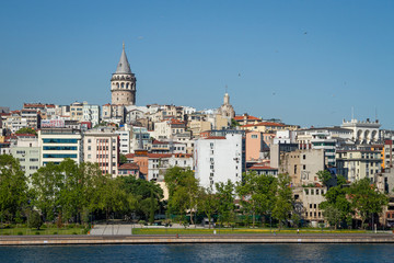 Fototapeta na wymiar Istanbul, Turkey. Karakoy area and Galata Tower