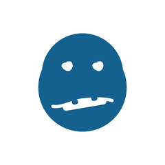 smile and stupid icon vector logo template EPS10