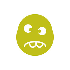 smile and stupid icon vector logo template EPS10