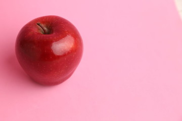 delicious and bright red apple