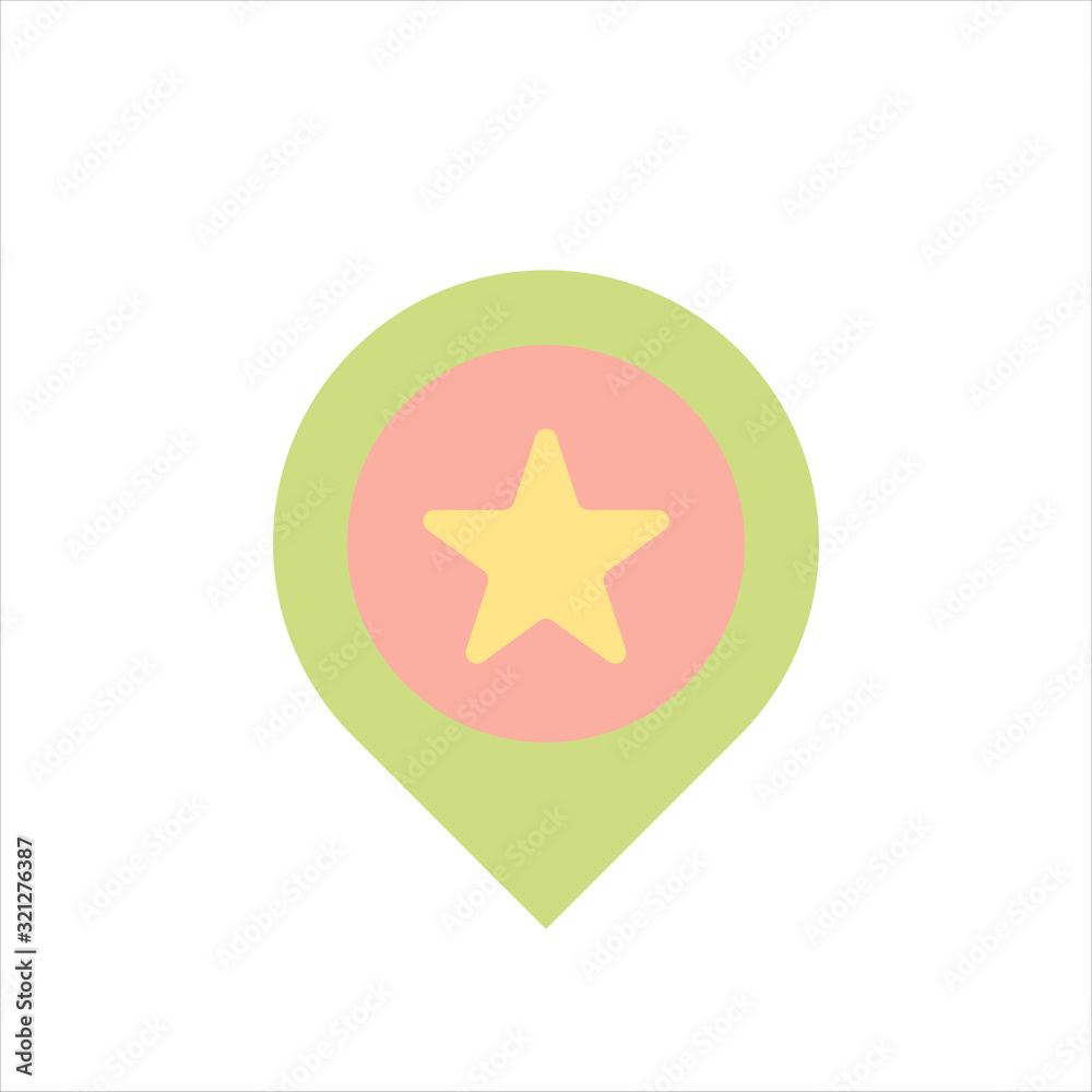 Wall mural location pointer icon, vector symbol