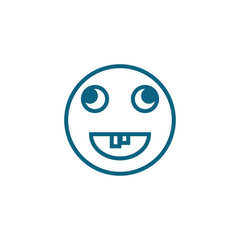 Fototapeta premium smile and stupid icon vector logo template EPS10