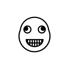 smile and stupid icon vector logo template EPS10