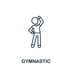 Gymnastisc icon from elderly care collection. Simple line element Gymnastisc symbol for templates, web design and infographics