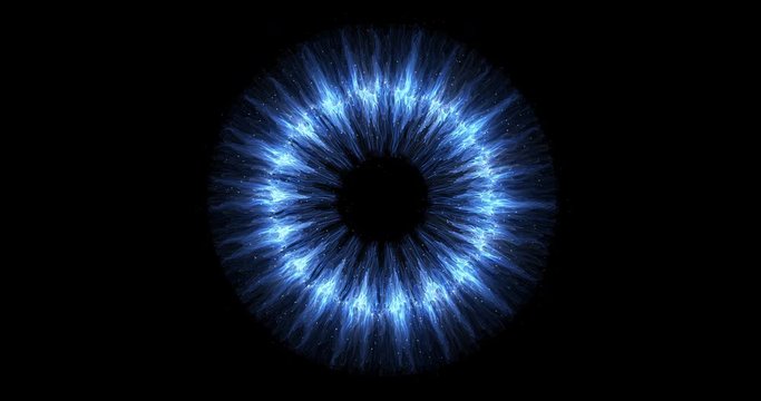 Fantastic blue flower. Abstract fractal background.