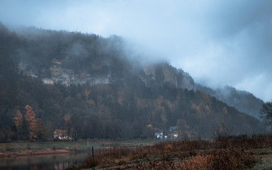 Nebel in Rathen Sächsische Schweiz