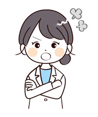 女性、医者、怒る