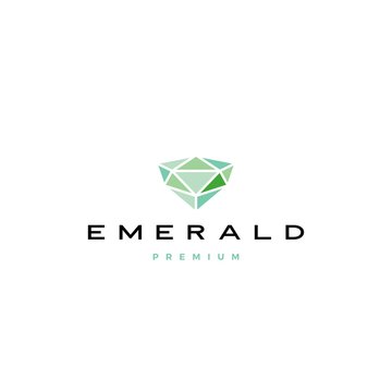 emerald diamond logo vector icon illustration