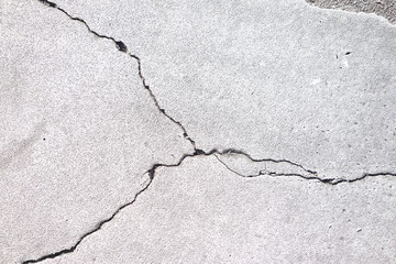 Cracked building foundation