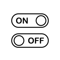 On off outline icon isolated. Symbol, logo illustration for mobile concept and web design.