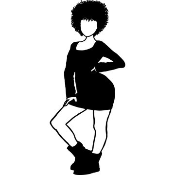 Curvy Black Woman Silhouette photos, royalty-free images, graphics ...