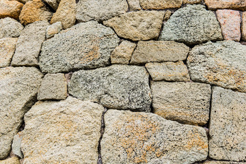 Detail of the old stone wall