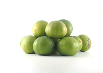 Fresh lime on white background
