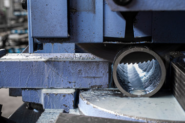 automatische Rohrsäge Nahaufnahme