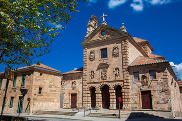 Fototapeta na wymiar Church of St. Paul of Salamanca built in the 17th century and consecrated on July 15, 1667