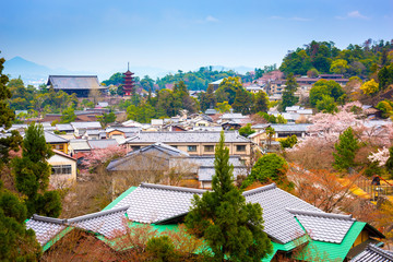 Fototapeta premium Miyajima, Hiroshima, Japan townscape at dusk.