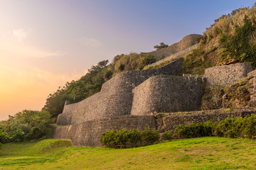 Fototapeta na wymiar Urasoe, Okinawa, Japan at Urasoe Castle Ruins. The site is part of the infamous Hacksaw Ridge.
