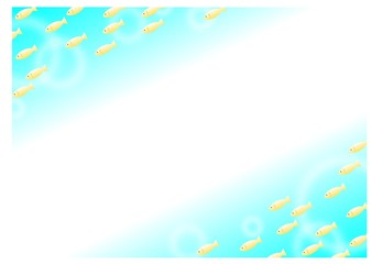 水の中を泳ぐたくさんの小さな魚のフレーム