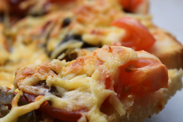 Baked cheese on toast