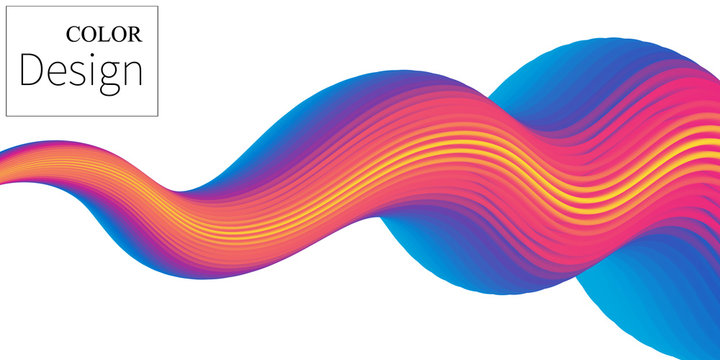 Rainbow Background. Wave Pattern. Fluid Flow.