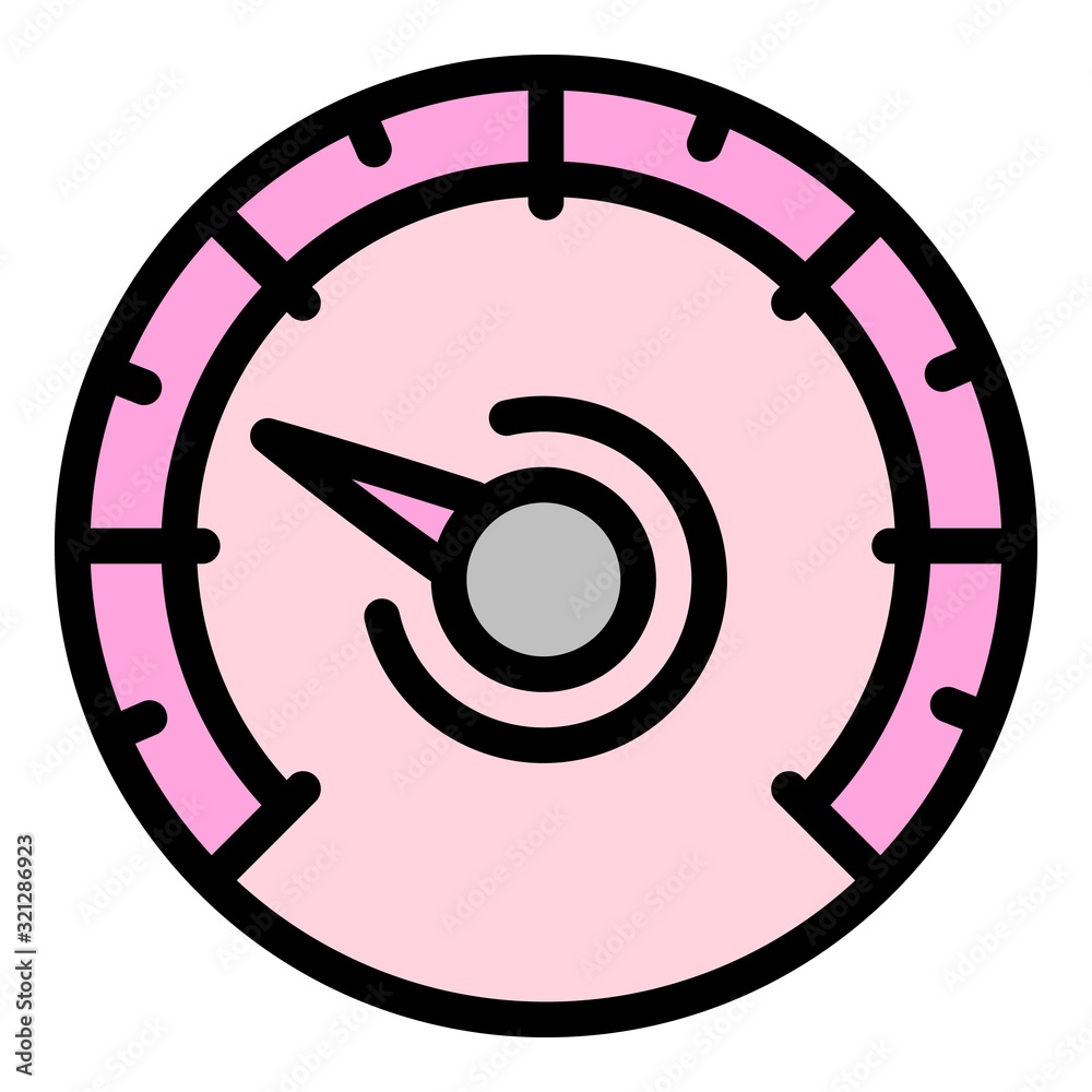 Poster speedometer indicator icon. outline speedometer indicator vector icon for web design isolated on whi