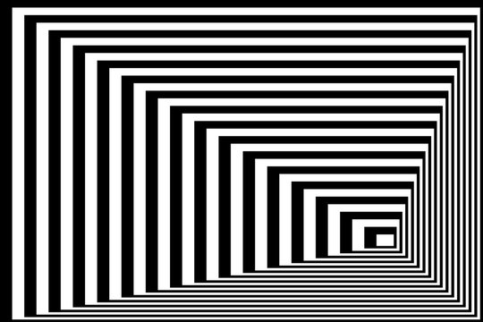 Vector abstract illustration of geometric pattern. Trendy background in op art style, optical illusion.