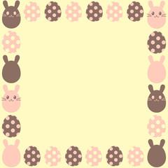 パステルイースターフレーム　正方形　イエロー