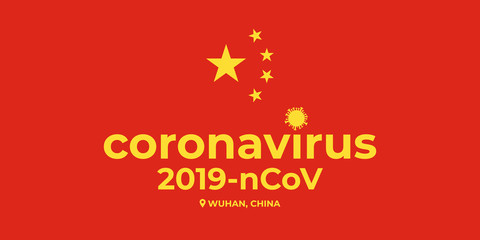 Coronavirus Wuhan China 2019-nCoV Alert Caution Background. Corona world icon. Virus illness. 
