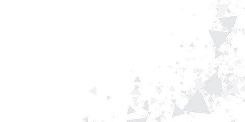  White silver geometric universal background for business presentation. Abstract elegant triangle. Minimalist empty triangular background with copy space. Halftone monochrome cover. 