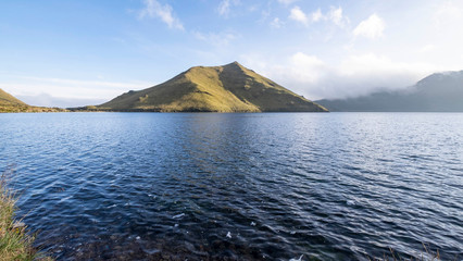 Mojanda Lagoon at sunrise in Ecuador