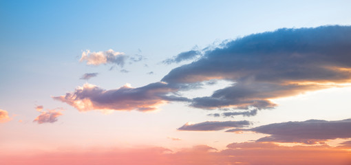 Beautiful colorful sunset sky. Nature sky backgrounds.	